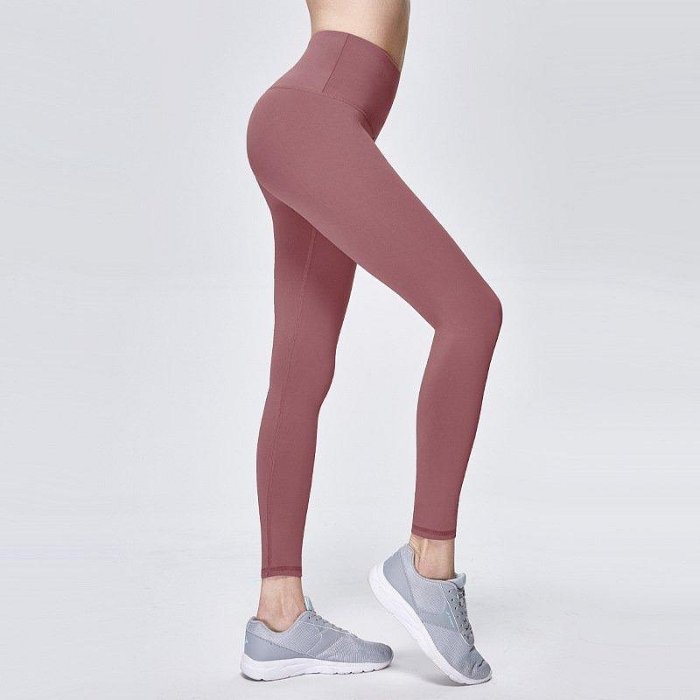 【現貨精選】新款歐美瑜伽褲女高腰彈力緊身跑步運動褲速乾透氣外穿純色健身褲