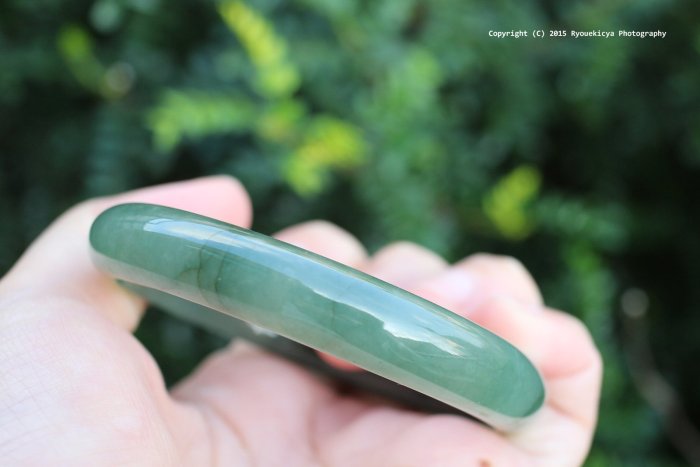 綠翡玉鐲 寬度約10mm 內徑約55mm 手圍約18號【超特價】