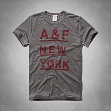 Maple麋鹿小舖 Abercrombie&Fitch ＊AF 灰色字母印花短T＊ ( 現貨S號 )