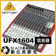 數位黑膠兔【 Behringer UFX1604 小型混音器 】 16軌 USB 錄音機 Multi-FX 處理器