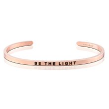 MANTRABAND 悄悄話手環 Be The Light 綻放光芒 玫瑰金手環