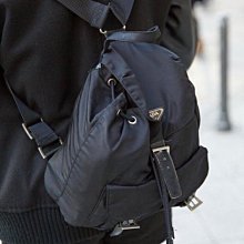 Prada 1BZ677 Backpack 小型超纖後背包 黑