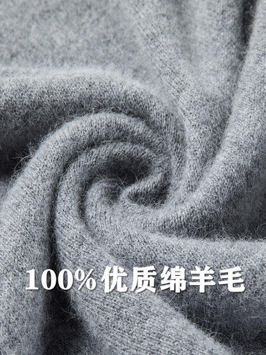 男士毛衣 美國正品湯米100%純羊毛衫男士加厚半高領羊毛衣中-一家雜貨