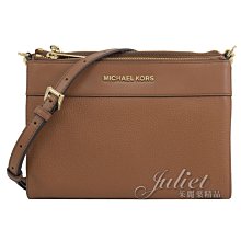 【茱麗葉精品】全新精品 MICHAEL KORS KENLY 雙拉鍊三層斜背包.咖 現貨