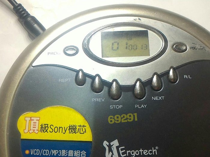 人因科技CD隨身聽~採用SONY機芯功能正常有瑕疵，VCD隨身聽，MP3隨身聽，CD隨身聽，隨身聽，播放器~人因科技VCD隨身聽