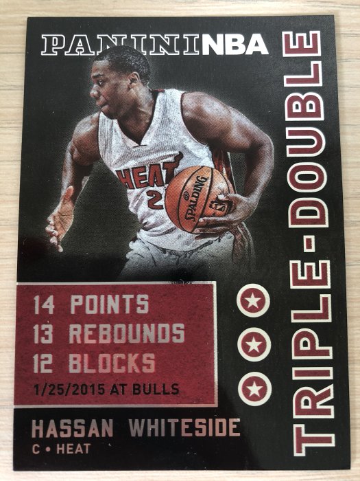 Hassan Whiteside #4 2015-16 Panini NBA Hoops Triple-Double