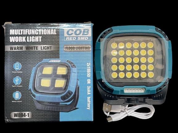 【購生活】W3 吊掛燈 250W LED COB 18650照明燈 吸磁燈 露營燈 工作燈 警示燈 手電筒 探照燈