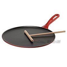 【易油網】【缺貨】Le Creuset 可麗餅平底煎鍋 27cm 櫻桃紅 法國製 20136270600460