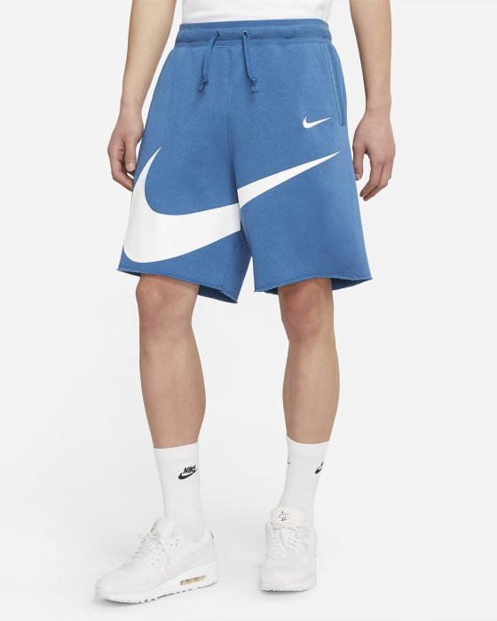 南◇2021 3月 NIKE NSW SWOOSH 大勾 斷勾 小勾 口袋 DJ5373-010 黑色短褲 棉褲 不收邊