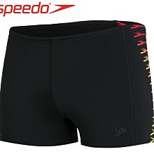 ~有氧小舖~2021 SPEEDO 運動四角泳褲Tech Panel 黑X橘黃