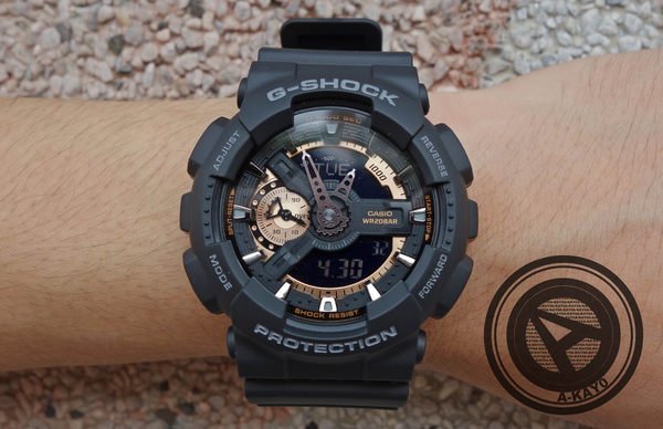 【A-KAY0】CASIO G-SHOCK【GA-110RG-1A】黑玫瑰金