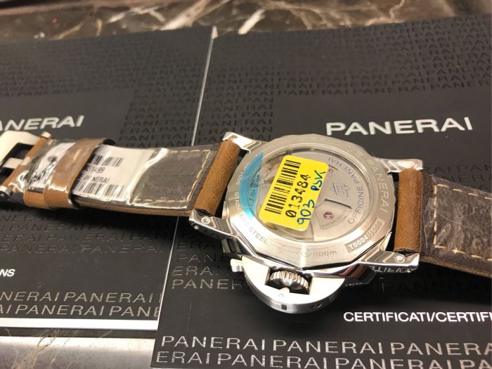 PANERAI pam01499 白面 44mm 薄型 藍針 整體98%新 2017年購買日期