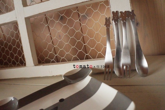 ˙ＴＯＭＡＴＯ生活雜鋪˙日本進口雜貨CRAFTHOLIC日本製兔子 熊造型不銹鋼湯匙叉子(現貨小款)