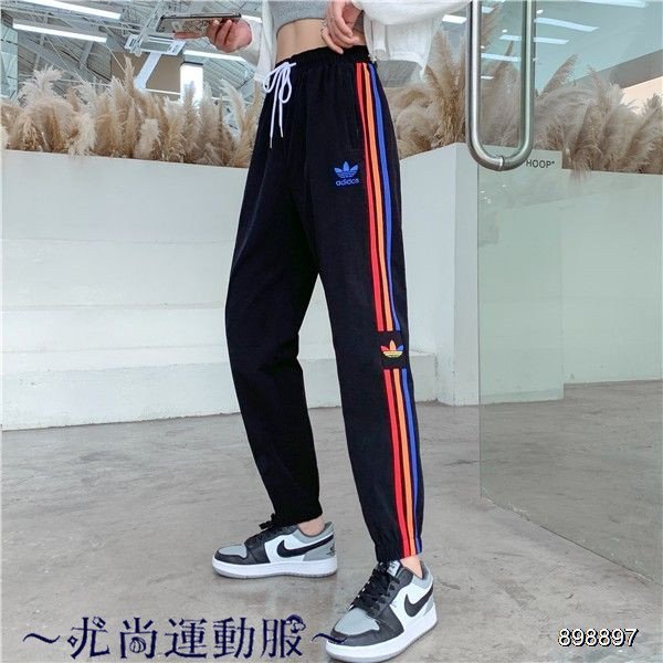 ～尤尚運動服～ Adidas 愛迪達 三葉草 休閒褲女 運動褲 潮流 縮口九分褲 薄款夏季 193902