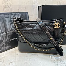 《真愛名牌精品》CHANEL AS1521  黑色復古小牛皮 金色/銀色/金屬黑 中型流浪包*全新*代購