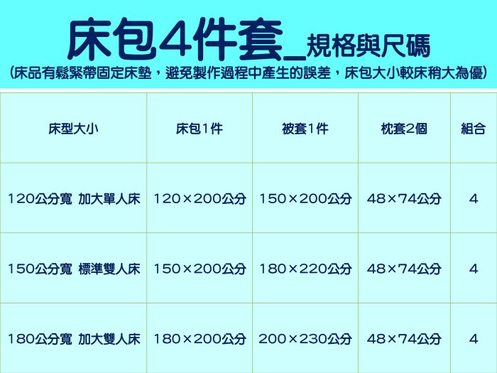 [Special Price]家16edc《2件免運》18花色 120公分寬 加大單人床 韓版蘆薈棉 有鬆緊帶床包4件套(床包1被套1枕套2)