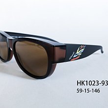 《名家眼鏡》Hawk 方圓框面茶色偏光套鏡咖啡色鏡框 HK1023 col.93