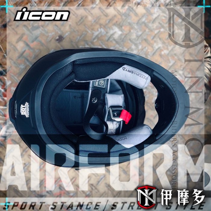 伊摩多※美國 iCON AIRform 全罩小帽體 ESTHETIQUE GOLD金 安全帽 內墨片快乾內襯可拆