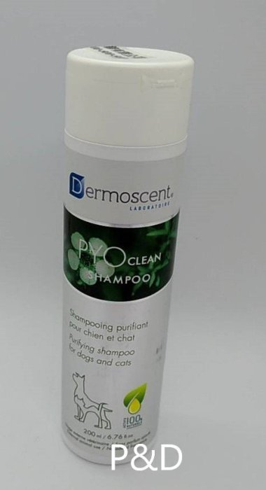 (P&D)法國原裝進口 Dermoscent【派歐淨．抗菌淨化洗毛精】200ML/罐 特價600元-新包裝