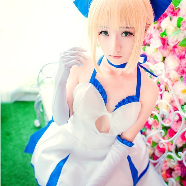 5Cgo【鴿樓】會員有優惠 41963251349 藍戰cos服 Saber cos saber藍百合裝束 動漫服