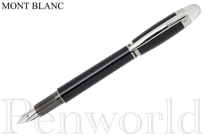 【Penworld】德國製 Mont Blanc萬寶龍 星際行者系列黑桿鉑金夾鋼筆M尖 25600