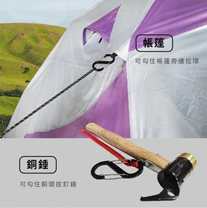 【Treewalker露遊】S型登山快扣-小(3入) 不鏽鋼 登山扣 背包扣 鑰匙圈 水壺扣 露營燈掛扣 8字扣