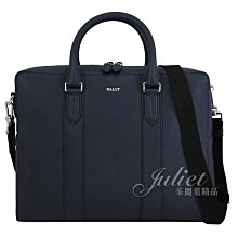 【茱麗葉精品】【全新商品】BALLY 6307853 DAYRE 經典防刮拉鍊兩用公事包.深藍 現貨