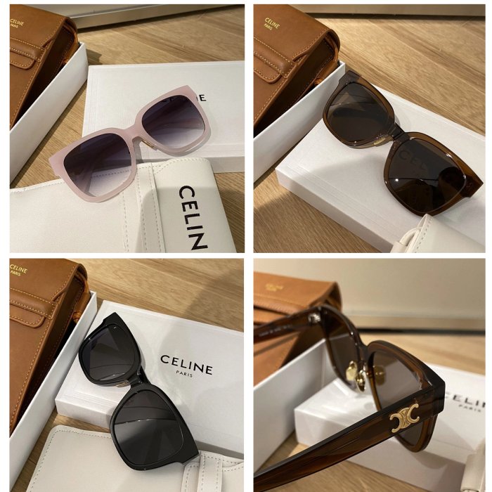 美國代購Celine 2023限定款 凱旋門Lisa同款 金屬logo系列 墨鏡 太陽眼鏡