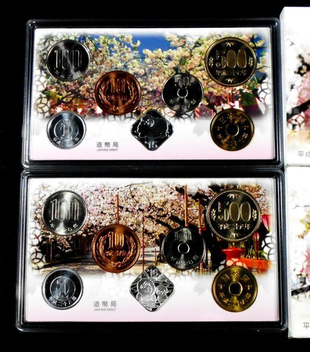HB013 平成27-28年2015-2016 櫻花季套幣《 牡丹+一葉 》含純銀章 共2枚