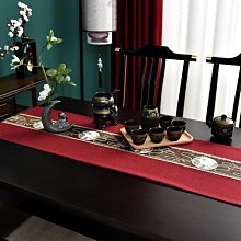 新中式禪意棉麻桌旗加厚茶席餐桌布藝長條茶幾茶桌墊布床旗電視柜