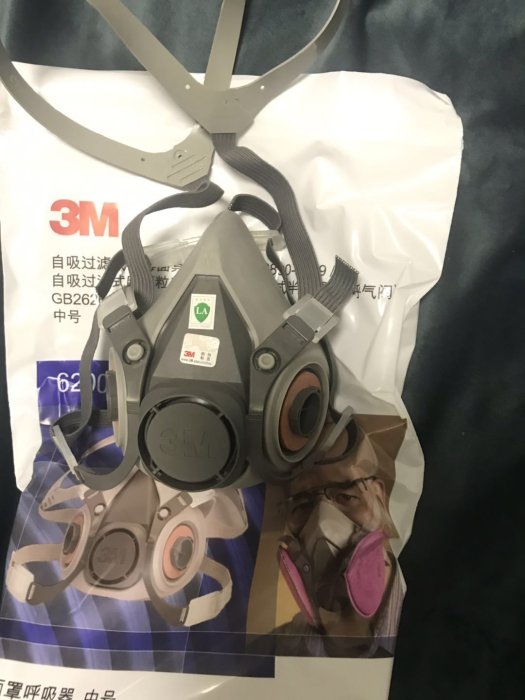 3M6200半面罩主體 自吸過濾式防毒面具  3M620P呼吸防護套裝滿額免運