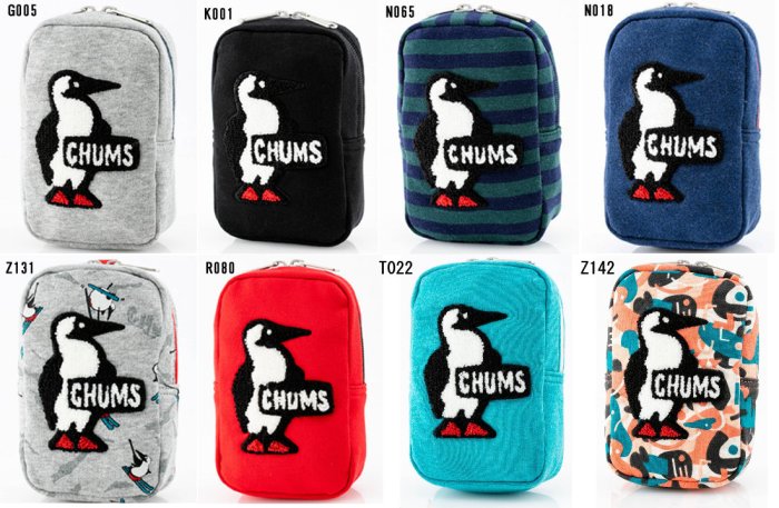 =CodE= CHUMS VERTICAL POUCH SWEAT 毛巾布收納包(藍紅綠灰迷彩)CH60-2809 化妝