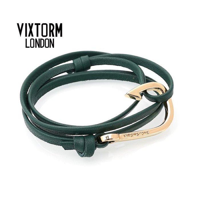 VIXTORM正品經典款牛皮手鍊頭層真皮 VIRGINSTONE航海系列手繩飾