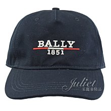 【茱麗葉精品】全新精品 BALLY 6301138 品牌電繡LOGO帆布棒球帽/遮陽帽.深藍 現貨