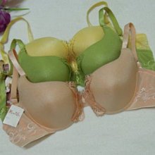 《瑪登瑪朵》蝶翼天使系列~素面繡花內衣【RA0062】70C,70D,70E~橘,淺綠,黃