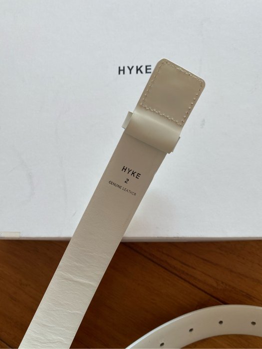 日本製 HYKE OFF WHITE LEATHER BELT 2號 COWHIDE 真皮 牛皮 皮帶 日本設計師品牌 極簡