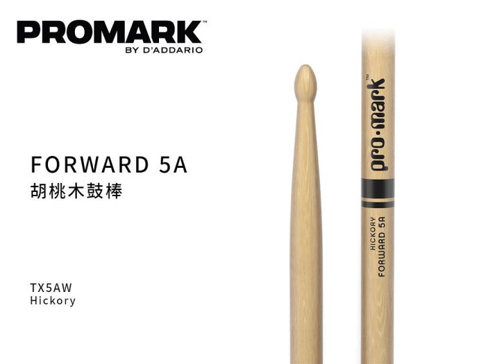 ♪♪學友樂器音響♪♪ ProMark Forward 5A TX5AW 胡桃木鼓棒