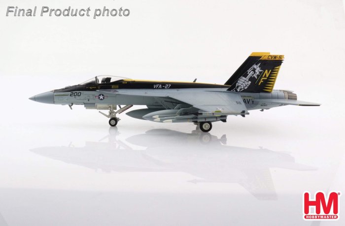 【魔玩達人】1/72 HM HA5125 F/A-18E VFA-27 Royal Maces美軍超級大黃蜂【新品特價】