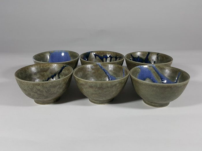 [銀九藝] 陶瓷瓷器 天目釉 茶杯 6件一標