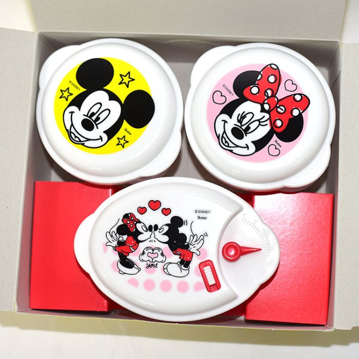 米奇 米妮 三個一組 可微波 收納盒 餐盒 置物盒 便當盒 保鮮盒 日本製 迪士尼