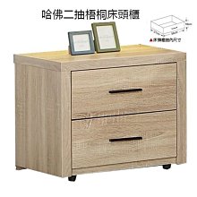 【DH】商品貨號N541-3商品名稱《哈費》梧桐二抽床頭櫃(圖一)台灣製.可訂做.主要地區免運費