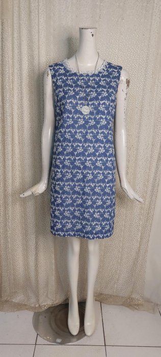 Y527Keraia克萊亞服飾刺繡雕花圖案氣質連身裙洋裝L