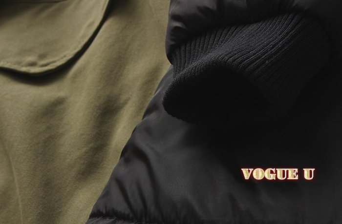 ☆VOGUE U☆英國品牌~兩件式可拆卸內裏毛領連帽工裝外套 派克大衣(特價) 【C4363X】