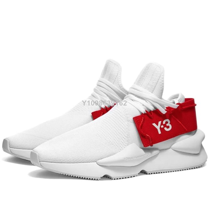 【代購】Adidas Y-3 Kaiwa Knit 白紅 織帶 經典百搭休閒運動鞋FV4562男鞋