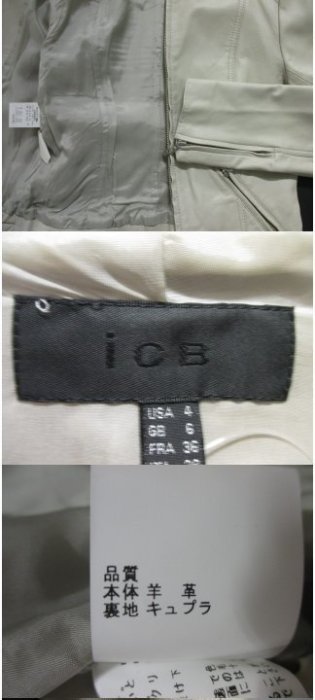 日本 iCB 女皮衣外套~100%真品