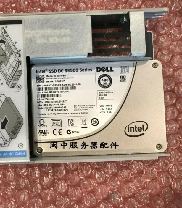 DELL 480G SSD INTEL S3500 480GB SSD企業級固態 0334TT 0CFPWY