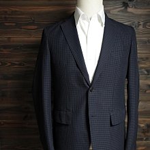 CA 日本品牌 UNIQLO 深藍格紋 輕型 休閒西裝外套 M號 一元起標無底價Q189