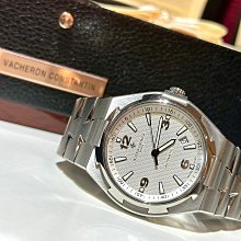 ~路米名品~ 稀少 Vacheron Constantin VC 江詩丹頓 Overseas 47040 縱橫四海 42mm 銀白 雕花格紋面盤