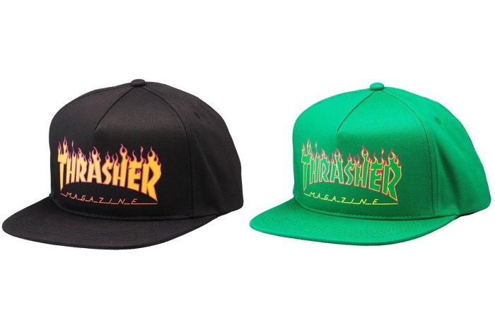 { POISON } THRASHER FLAME LOGO SNAPBACK HAT 經典火燄後扣式棒球帽