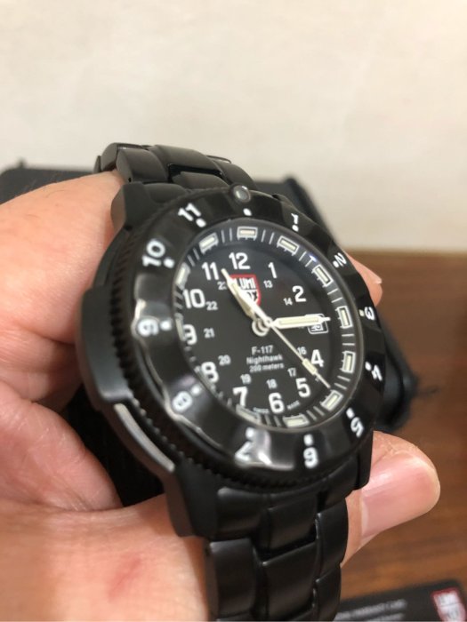 Luminox 雷明時 F117 3402 夜鷹隱形戰鬥機 飛行員錶  軍錶 98%新